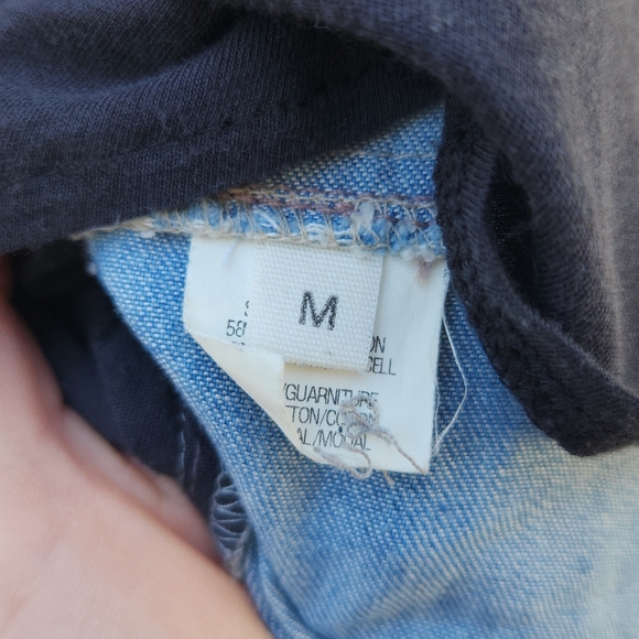 Helmut Lang Denim Chambray Contrast High Low Button Up Blouse - Picture 8 of 9